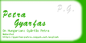 petra gyarfas business card