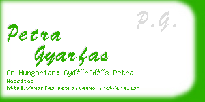 petra gyarfas business card